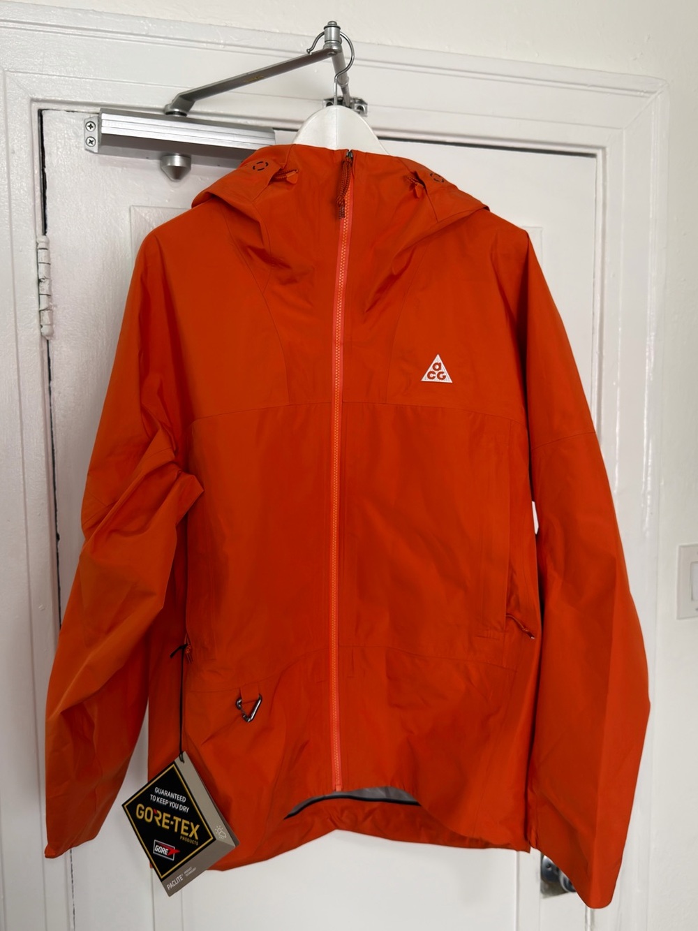 Nike ACG GORE-TEX Orange Hooded Men's Rain Jacket